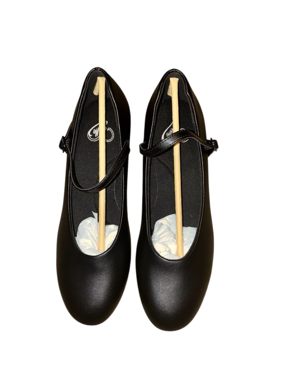 Stelle 1.5 Black Mary Jane Flats with Strap Size 9W